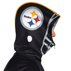 Pittsburgh Steelers Pro Player Helmet Full-Zip Hooded Track Jacket - Black/Gold - NFL