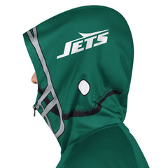 New York Jets Pro Player Helmet Full-Zip Hooded Track Jacket - Green/Black - NFL