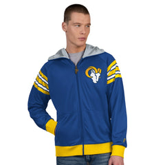 Los Angeles Rams Pro Player Helmet Full-Zip Hooded Track Jacket - Royal/Gold - NFL