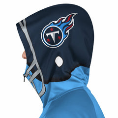 Tennessee Titans Pro Player Helmet Full-Zip Hooded Track Jacket - Light Blue/Navy - NFL