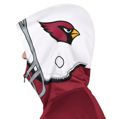 Arizona Cardinals Pro Player Helmet Full-Zip Hooded Track Jacket - Cardinal/White - NFL