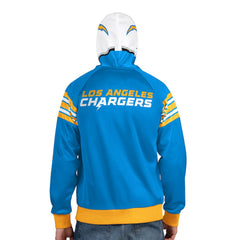 Los Angeles Chargers Pro Player Helmet Full-Zip Hooded Track Jacket - Powder Blue/White - NFL