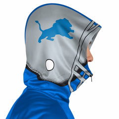 Detroit Lions Pro Player Retro Helmet Full-Zip Hooded Track Jacket - Blue/Silver - NFL