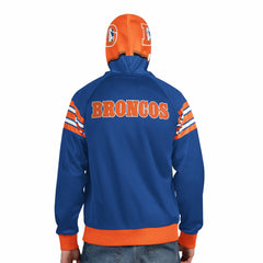 Denver Broncos Pro Player Retro Helmet Full-Zip Hooded Track Jacket - Royal/Orange - NFL