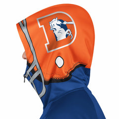 Denver Broncos Pro Player Retro Helmet Full-Zip Hooded Track Jacket - Royal/Orange - NFL