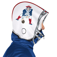 New England Patriots Pro Player Retro Helmet Full-Zip Hooded Track Jacket - Royal/Red - NFL