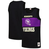 Minnesota Vikings Retro Colorblock Tank Top - Black - Mitchell & Ness