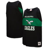Philadelphia Eagles Retro Colorblock Tank Top - Black - Mitchell & Ness