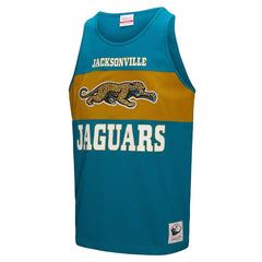 Jacksonville Jaguars Retro Colorblock Tank Top - Teal - Mitchell & Ness