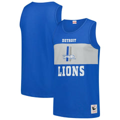 Detroit Lions Retro Colorblock Tank Top - Blue - Mitchell & Ness