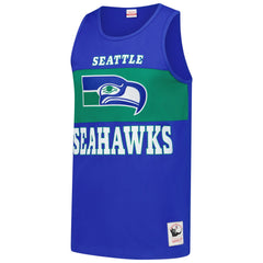 Seattle Seahawks Retro Colorblock Tank Top - Royal - Mitchell & Ness