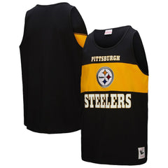 Pittsburgh Steelers Retro Colorblock Tank Top - Black - Mitchell & Ness