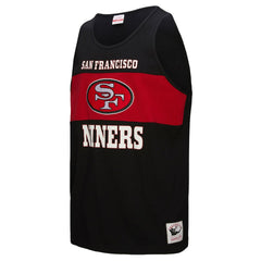 San Francisco 49ers Retro Colorblock Tank Top - Black - Mitchell & Ness