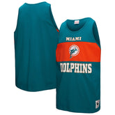 Miami Dolphins Retro Colorblock Tank Top - Aqua - Mitchell & Ness