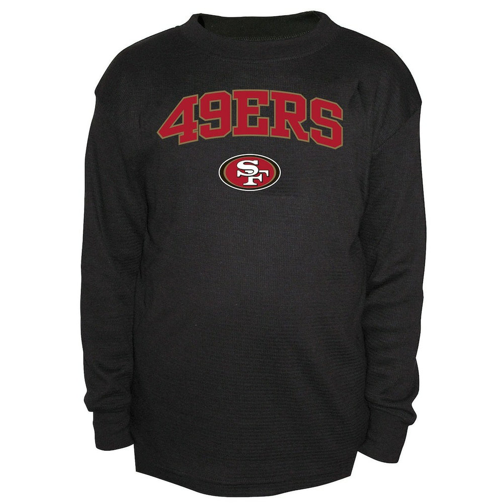 San Francisco 49ers Big & Tall Thermal Long Sleeve Crew Neck T-Shirt - Black - Fanatics