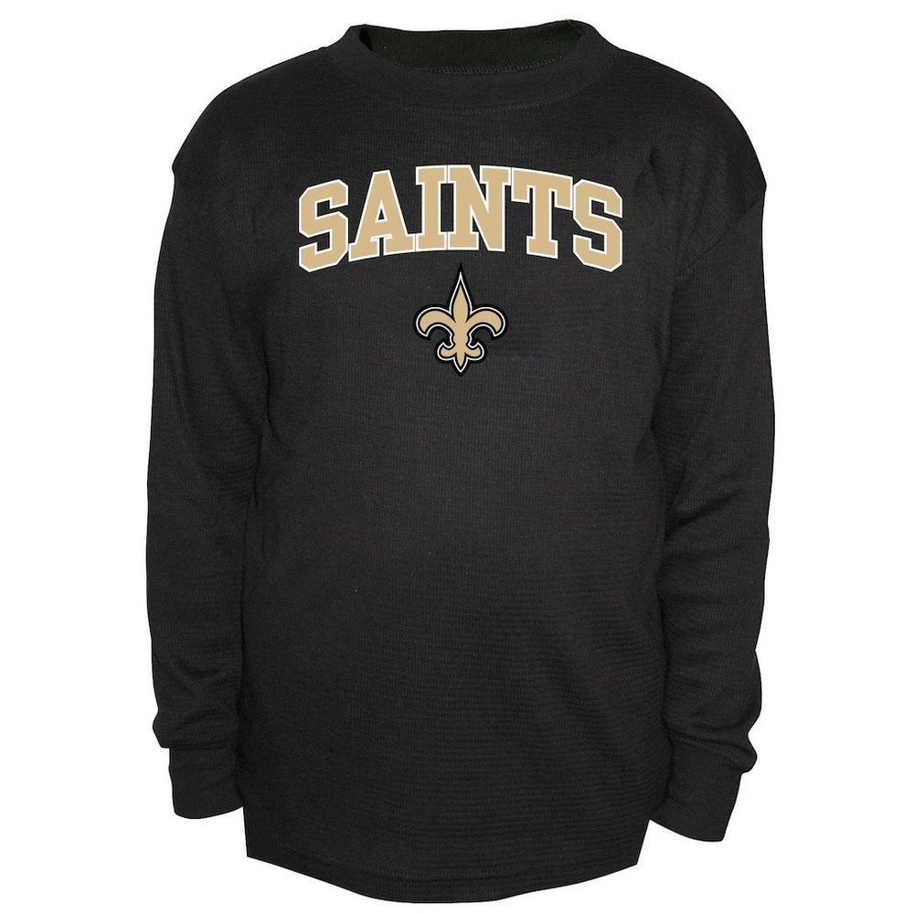 New Orleans Saints Big & Tall Thermal Long Sleeve Crew Neck T-Shirt - Black - Fanatics