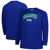 Seattle Seahawks Big & Tall Throwback Thermal Long Sleeve T-Shirt - Royal - Fanatics