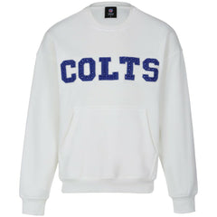 Indianapolis Colts Cuce Women's Chenille Jeweled Sweatshirt - White - NFL