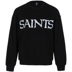 New Orleans Saints Cuce Women's Chenille Jeweled Sweatshirt - Black - NFL