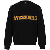 Pittsburgh Steelers Cuce Women's Chenille Jeweled Sweatshirt - Black - NFL