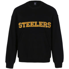 Pittsburgh Steelers Cuce Women's Chenille Jeweled Sweatshirt - Black - NFL