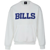 Buffalo Bills Cuce Women's Chenille Jeweled Sweatshirt - White - NFL
