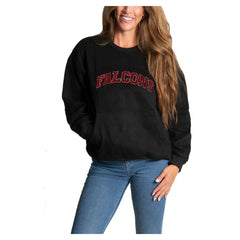 Atlanta Falcons Cuce Women's Chenille Jeweled Sweatshirt - Black - NFL