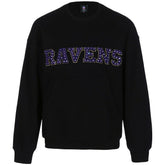 Baltimore Ravens Cuce Women's Chenille Jeweled Sweatshirt - Black - NFL
