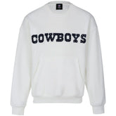 Dallas Cowboys Cuce Women's Chenille Jeweled Sweatshirt - White - NFL