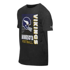 Minnesota Vikings New Era Retro Logo Enzyme Washed Oversized T-Shirt - Black - NFL