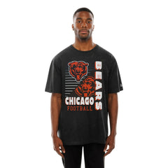 Chicago Bears New Era Enzyme Washed Oversized T-Shirt - Black - NFL