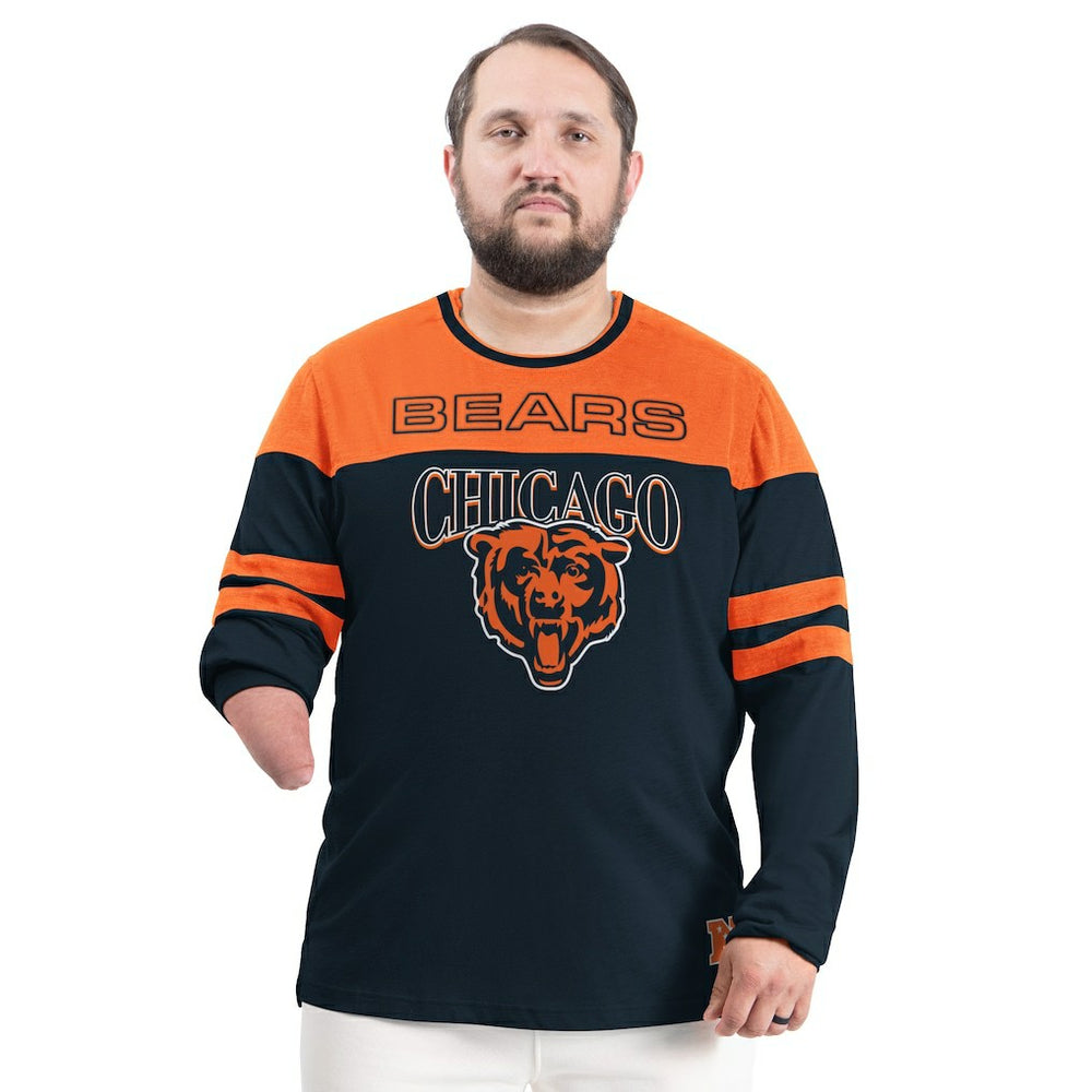 Chicago Bears G-III Sports by Carl Banks Adaptive Outlast Long Sleeve T-Shirt - Navy/Orange - NFL