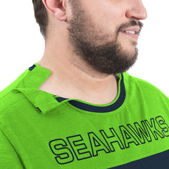 Seattle Seahawks G-III Sports by Carl Banks Adaptive Outlast Long Sleeve T-Shirt - College Navy/Neon Green - NFL
