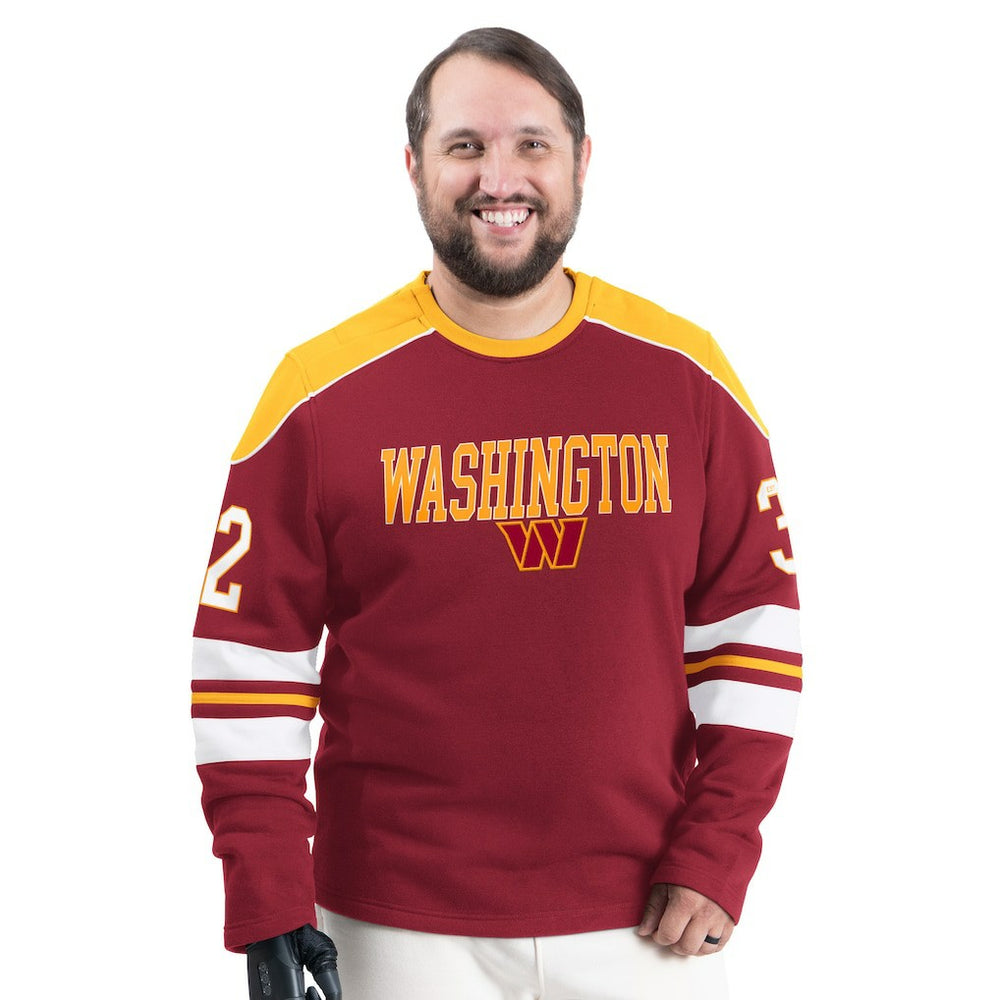 Washington Commanders G-III Sports by Carl Banks Adaptive Lord Stanley Crewneck Sweatshirt - Burgundy - NFL