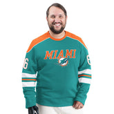 Miami Dolphins G-III Sports by Carl Banks Adaptive Lord Stanley Crewneck Sweatshirt - Aqua - NFL