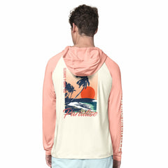 Tampa Bay Buccaneers Margaritaville Sand, Sea, Sunsets Long-Sleeve Rashguard Hoodie Pullover -Cream/Amber - NFL