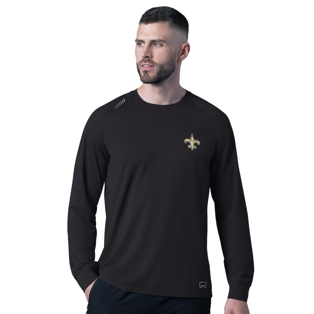New Orleans Saints MSX by Michael Strahan Forward Long-Sleeve T-Shirt - Black - NFL