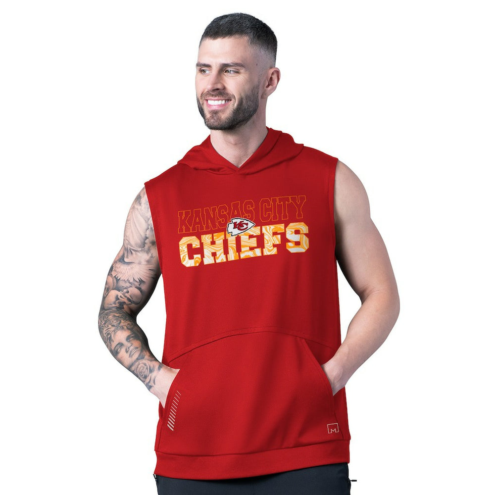 Kansas City Chiefs MSX by Michael Strahan Tri-Blend Rebound Sleeveless Hoodie - Red - NFL