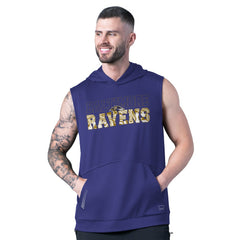 Baltimore Ravens MSX by Michael Strahan Tri-Blend Rebound Sleeveless Hoodie - Purple - NFL