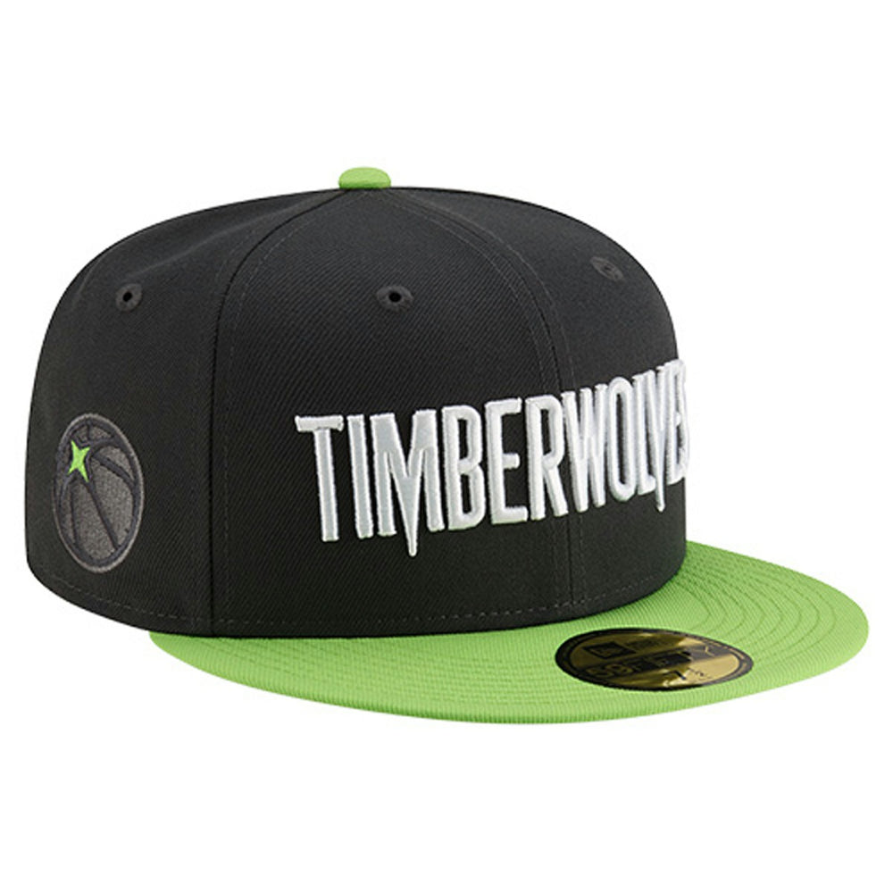 New Era Minnesota Timberwolves Statement Edition Jersey Hook 59Fifty Fitted Hat Charcoal