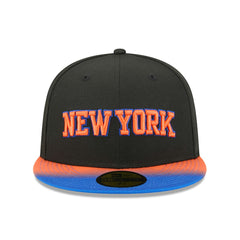 New Era New York Knicks Jersey Hook Statement Edition 59FIFTY Fitted Hat Black/Blue