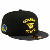 New Era Golden State Warriors Statement Edition Jersey Hook 59Fifty Fitted Hat Black