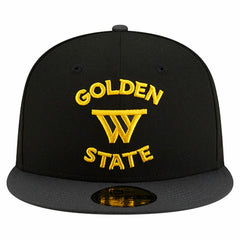New Era Golden State Warriors Statement Edition Jersey Hook 59Fifty Fitted Hat Black