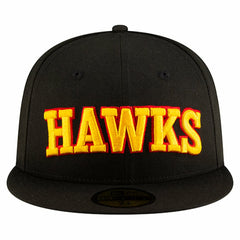 New Era Atlanta Hawks Statement Edition Jersey Hook 59Fifty Fitted Hat Black