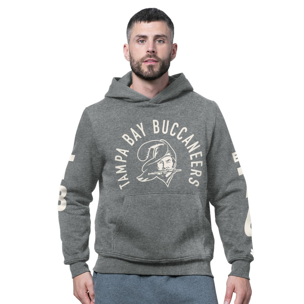Tampa Bay Buccaneers Starter Handoff Vintage Logo Fleece Hoodie Sweatshirt - Charcoal - NFL