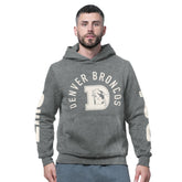 Denver Broncos Starter Handoff Vintage Logo Fleece Hoodie Sweatshirt - Charcoal - NFL