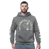Indianapolis Colts Starter Handoff Vintage Logo Fleece Hoodie Sweatshirt - Charcoal - NFL