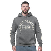 Seattle Seahawks Starter Handoff Vintage Logo Fleece Hoodie Sweatshirt - Charcoal - NFL