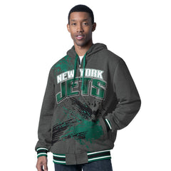 New York Jets G-III Sports by Carl Banks Dual Threat Reversable Full-Zip Hooded Jacket - Green/Charcoal - NFL