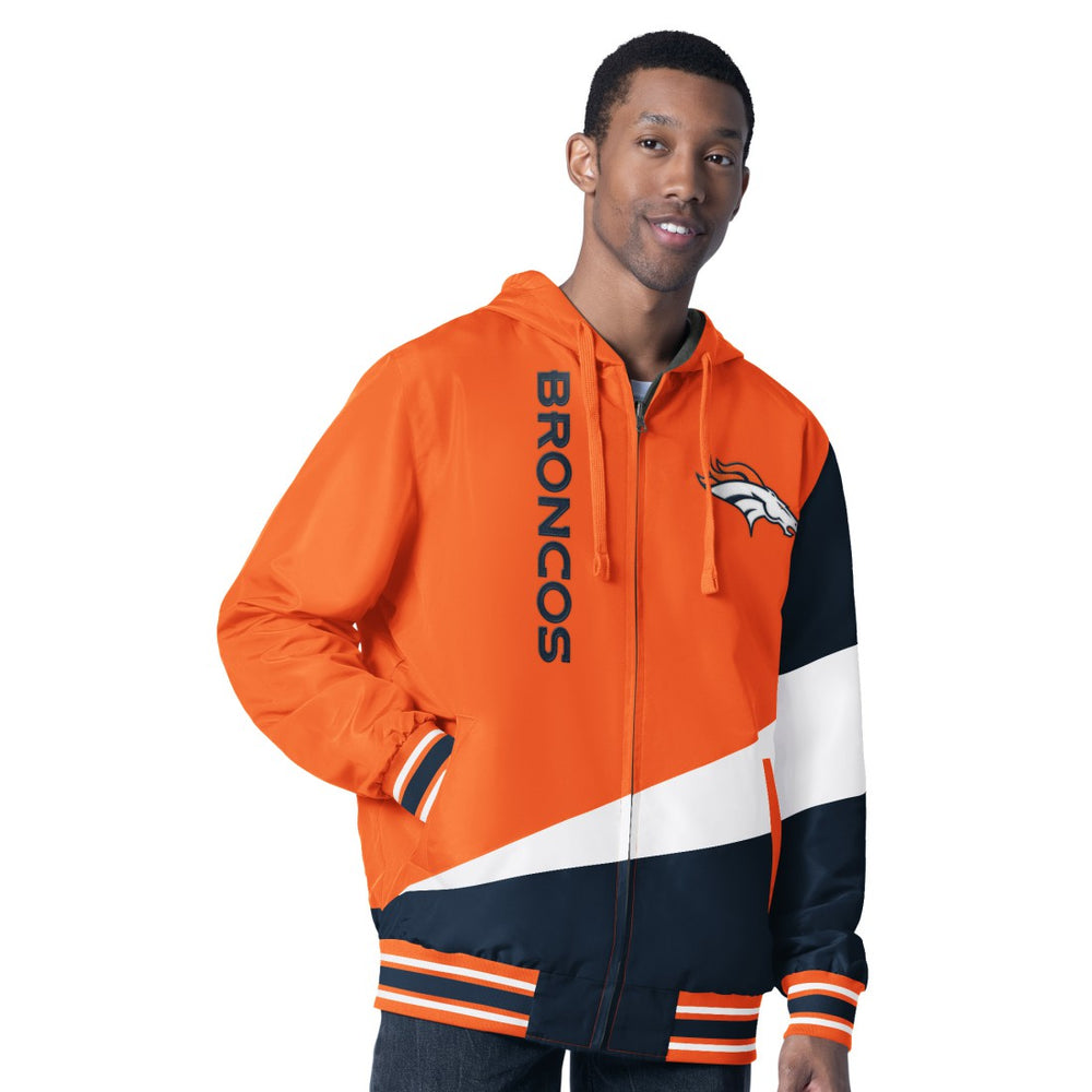 Denver Broncos G-III Sports by Carl Banks Dual Threat Reversable Full-Zip Hooded Jacket - Orange/Charcoal - NFL